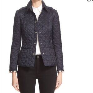 Burberry Brit Kencott Quilted Jacket Size Small Black